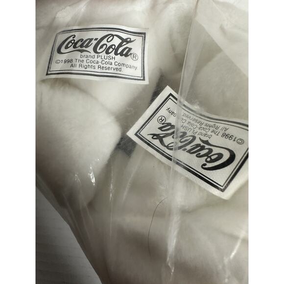 Vintage COCA COLA Kissing Polar Bears Bean Bag Plush NEW In Package 1998 - Picture 5 of 5